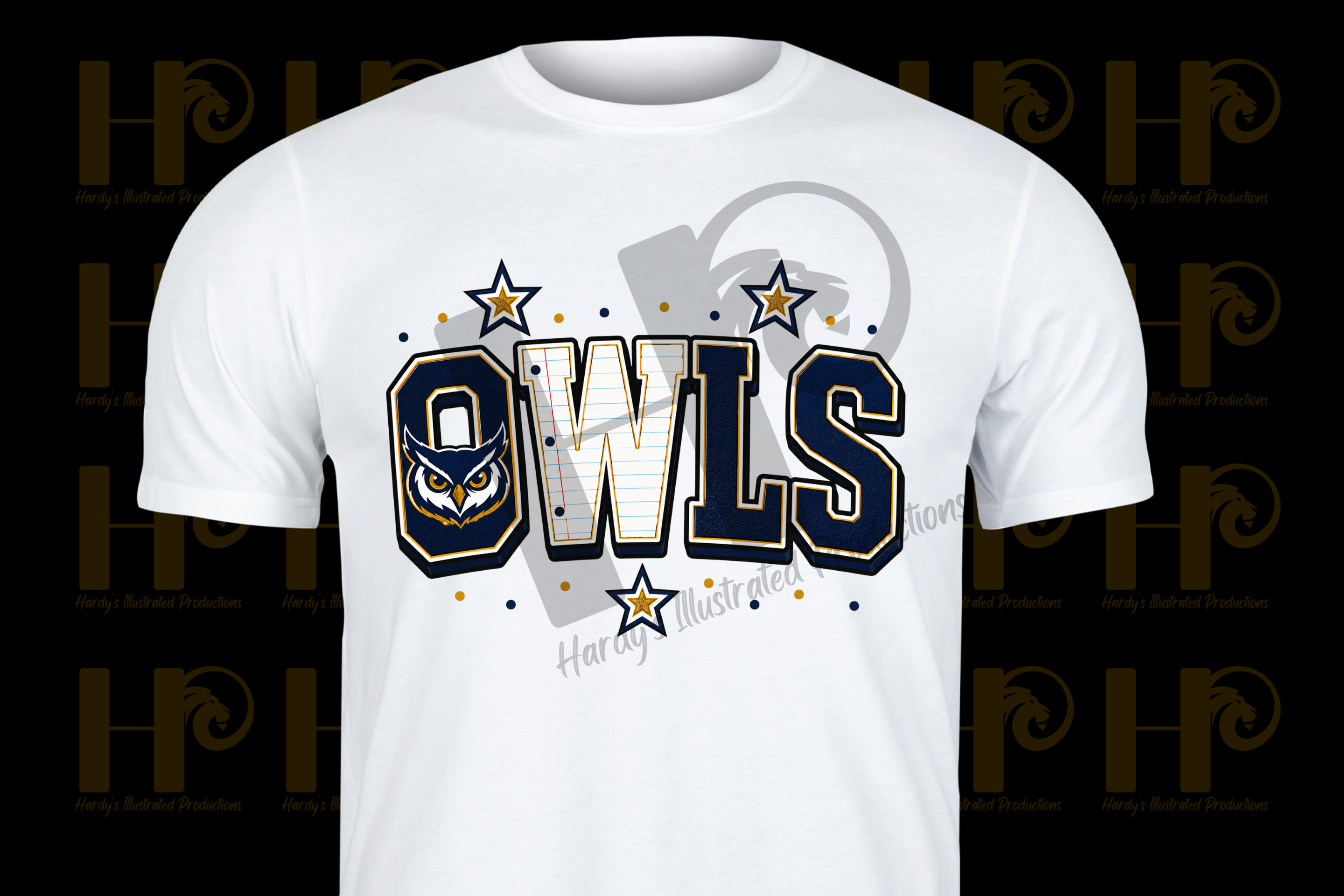 Owls Mascot Blue