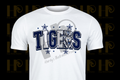 Tigers Mascot -Blue and White