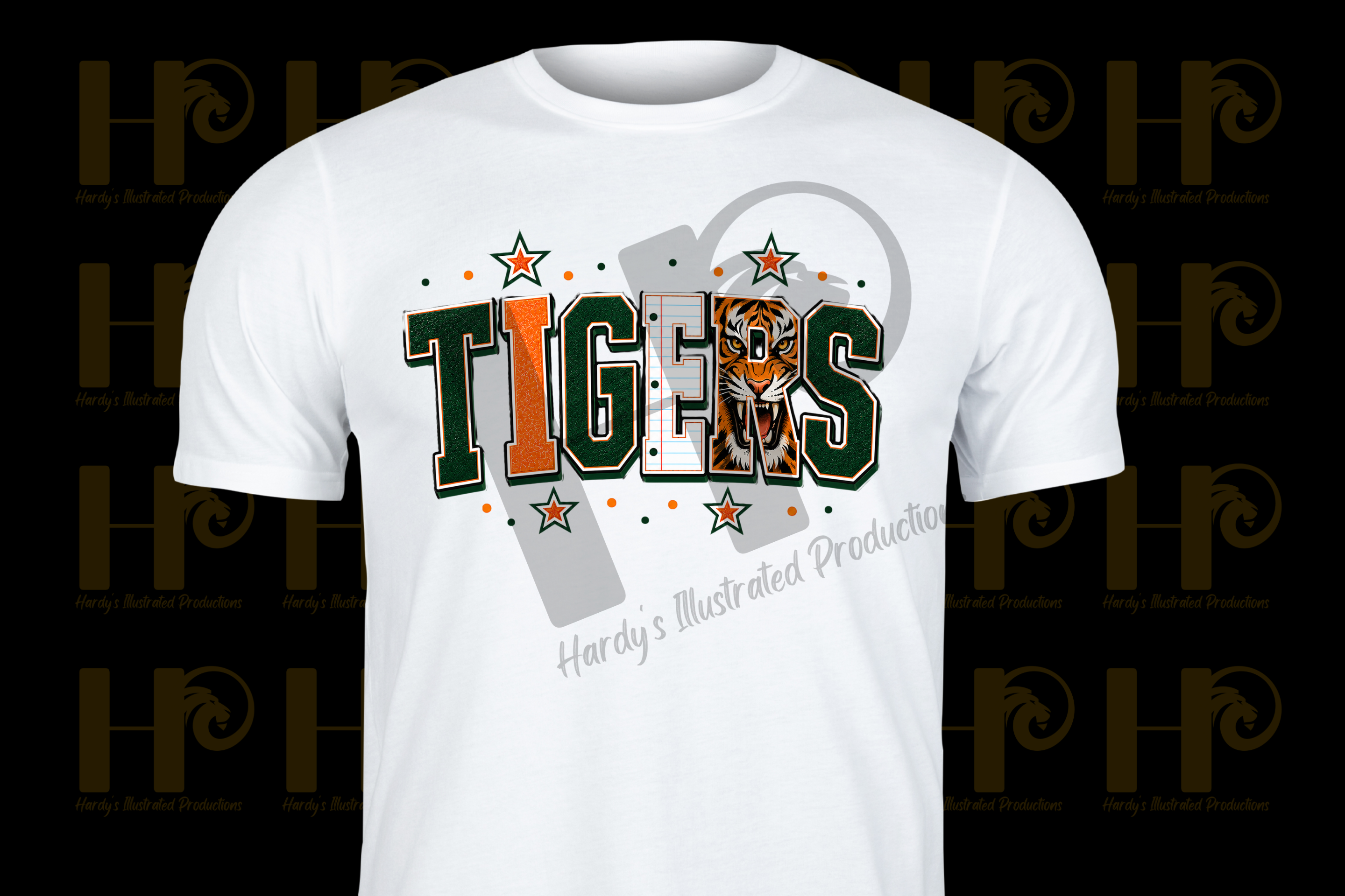Tigers Mascot-Orange and Green